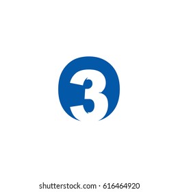 3 Number Vector Logo Stock Vector (Royalty Free) 480653527