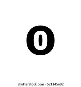 Initial letter and number logo, O and 0, O0, 0O, negative space black