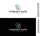 Initial letter and number logo, S and 1, S1, 1S, line logo design template