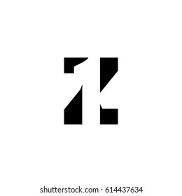 Initial letter and number logo, U and 1, U1, 1U, black negative space