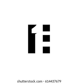 Initial letter and number logo, U and 1, U1, 1U, black negative space