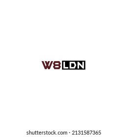 initial letter and number logo, W and 8, W 8, 8W design concept
