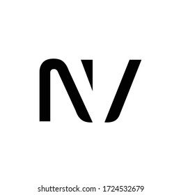 Initial Letter NV Logo Design Vector Template. Creative Abstract NV Letter Logo Design