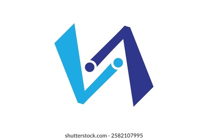 Initial letter NV or NV logo design template Vector