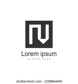 Initial Letter NV Logo Template Vector Design