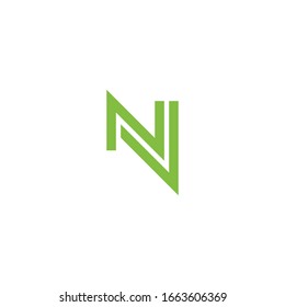 Initial letter nv or vn logo vector design templates