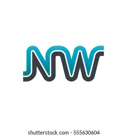 Initial Letter NW Linked Design Logo