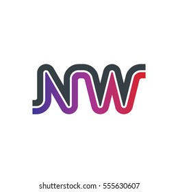 Initial Letter NW Linked Design Logo