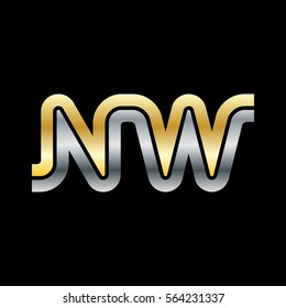 Initial Letter NW Linked Design Logo