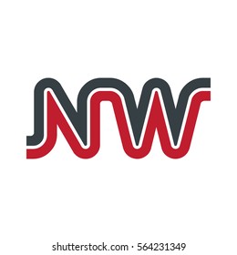 Initial Letter NW Linked Design Logo