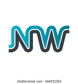 Initial Letter NW Linked Design Logo
