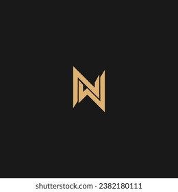 Initial Letter NW Logo Design Vector Template, Abstract Letter NW Linked Logo,
