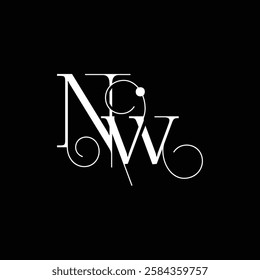 Initial letter Nw logo design