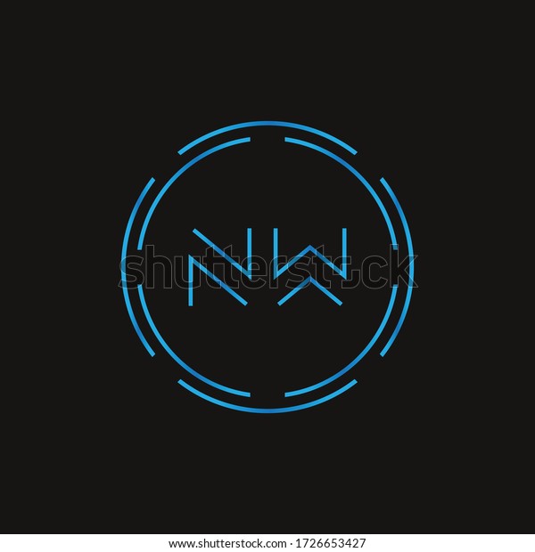 Initial Letter Nw Logo Design Vector Stock Vector (Royalty Free) 1726653427