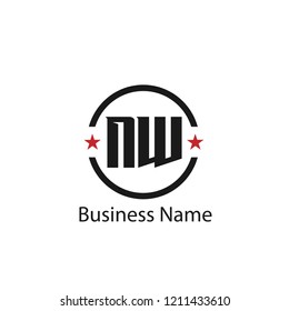 Initial Letter NW Logo Template Design