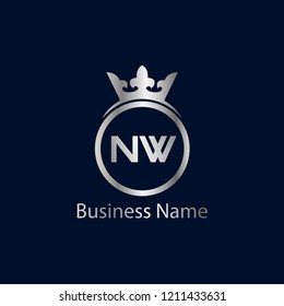 Initial Letter NW Logo Template Design