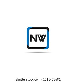 Initial Letter NW Logo Template Design