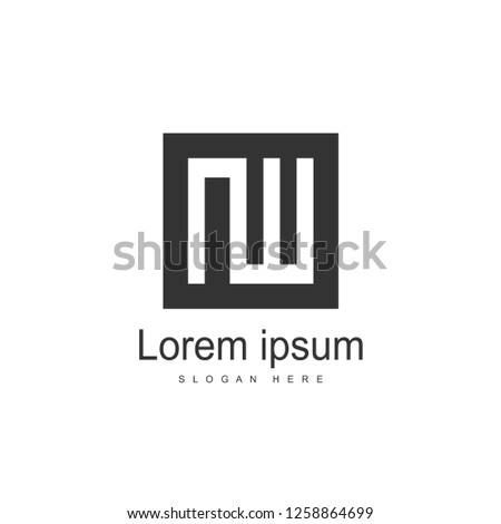 Initial Letter NW Logo Template Vector Design
