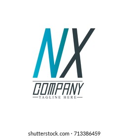 Initial Letter Nx Design Logo Template Stock Vector (Royalty Free ...