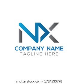 Initial Letter Nx Logo Design Vector Stock Vector (Royalty Free ...