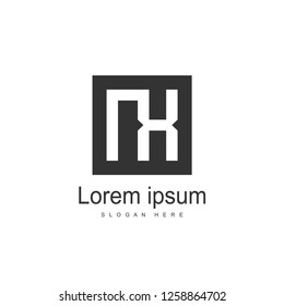 Initial Letter NX Logo Template Vector Design