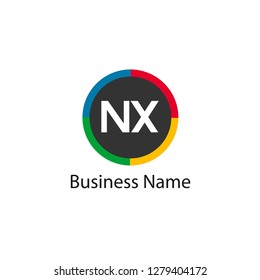 Initial Letter NX Logo Template Design