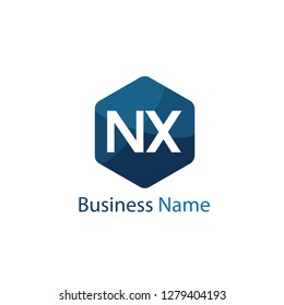 Initial Letter NX Logo Template Design