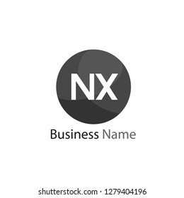 Initial Letter NX Logo Template Design