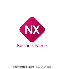 Initial Letter NX Logo Template Design
