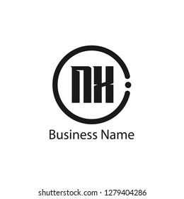 Initial letter NX logo template Design