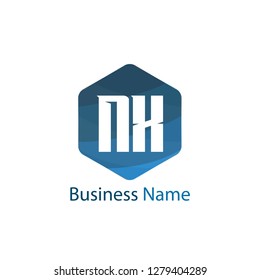 Initial letter NX logo template Design