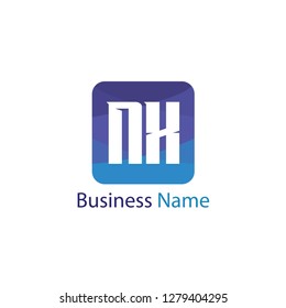 Initial letter NX logo template Design
