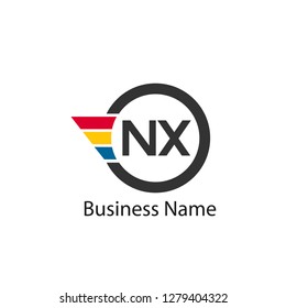 Initial letter NX logo template Design