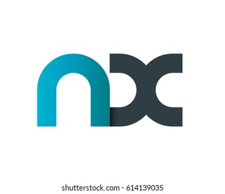 Initial Letter NX Rounded Lowercase Logo