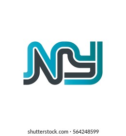 Initial Letter NY Linked Design Logo