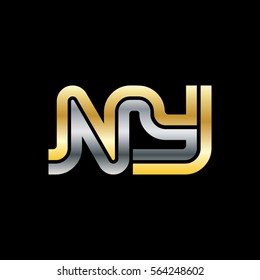 Initial Letter NY Linked Design Logo