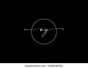 Initial letter NY logo and  creative logo design