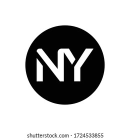 Initial Letter NY Logo Design Vector Template. Creative Abstract NY Letter Logo Design