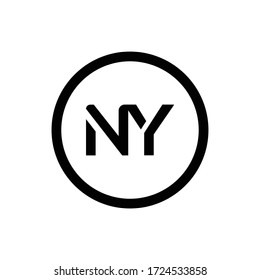 Initial Letter NY Logo Design Vector Template. Creative Abstract NY Letter Logo Design