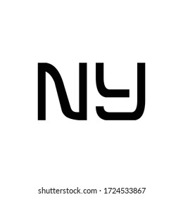 Initial Letter NY Logo Design Vector Template. Creative Abstract NY Letter Logo Design