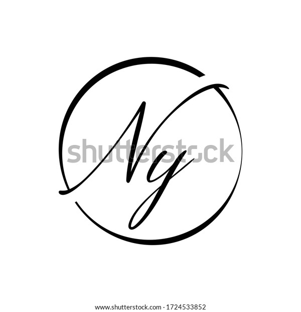 Initial Letter Ny Logo Design Vector Stock Vector (Royalty Free) 1724533852