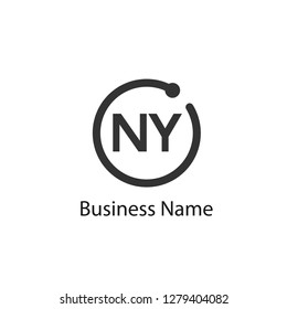 Initial Letter NY Logo Template Design