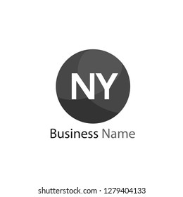 Initial Letter NY Logo Template Design