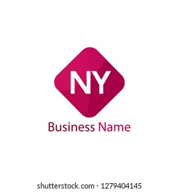 Initial Letter NY Logo Template Design
