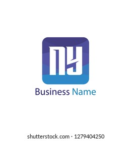 Initial letter NY logo template Design