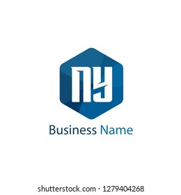 Initial letter NY logo template Design