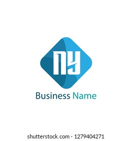 Initial letter NY logo template Design