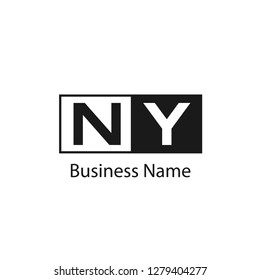 Initial letter NY logo template Design