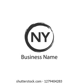 Initial letter NY logo template Design