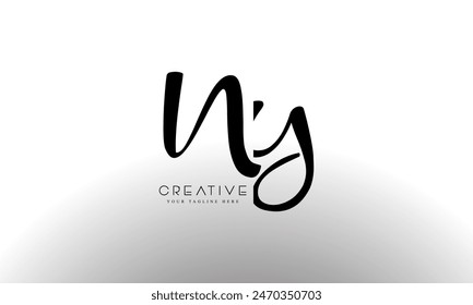 Initial Letter NY logotype company name monogram design for Company and Business logo.